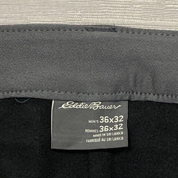 Eddie Bauer Fleece Lined Tech Pants Mens 36 x 32 Gray Water Repellent Insulated - Picture 10 of 15